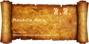Mandula Mara névjegykártya